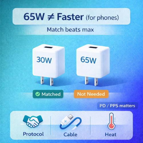 Charger Wattage Myths: 65W Is Not Always Better for Phones