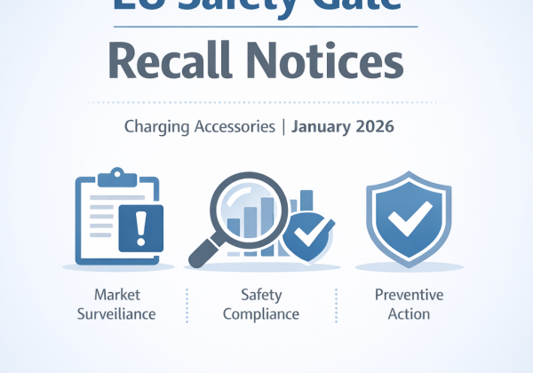 EU Safety Gate Publishes Recall Notifications Involving Charging Accessories