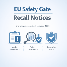 EU Safety Gate Publishes Recall Notifications Involving Charging Accessories