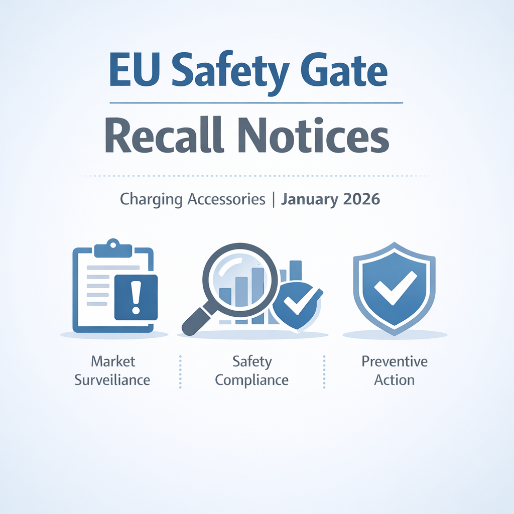 EU Safety Gate Publishes Recall Notifications Involving Charging Accessories