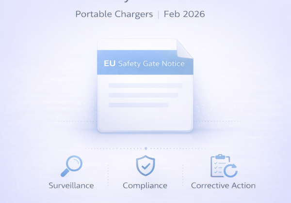 EU Safety Gate Publishes New Recall Notifications Involving Portable Chargers