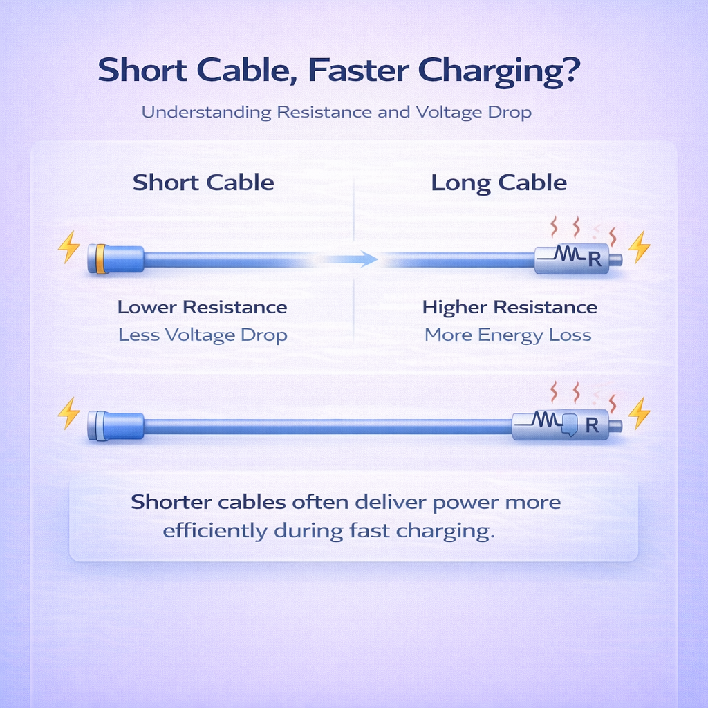 Why Your Phone Charges Faster With a Short Cable