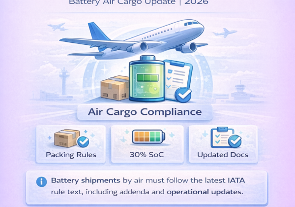 IATA Issues 67th Edition Addendum for Dangerous Goods Regulations Affecting Battery Shipments