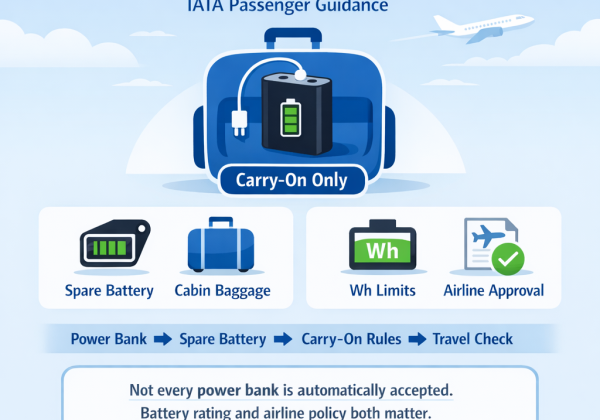 IATA Revises Passenger Guidance for Lithium Batteries, Including Power Banks