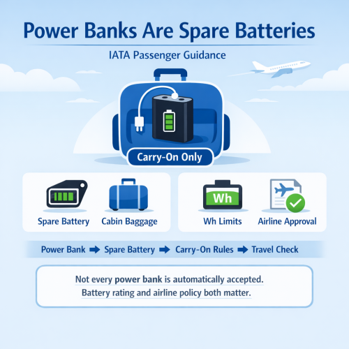 IATA Revises Passenger Guidance for Lithium Batteries, Including Power Banks