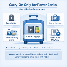 IATA Reaffirms Carry-On-Only Rules for Power Banks as Spare Lithium Batteries
