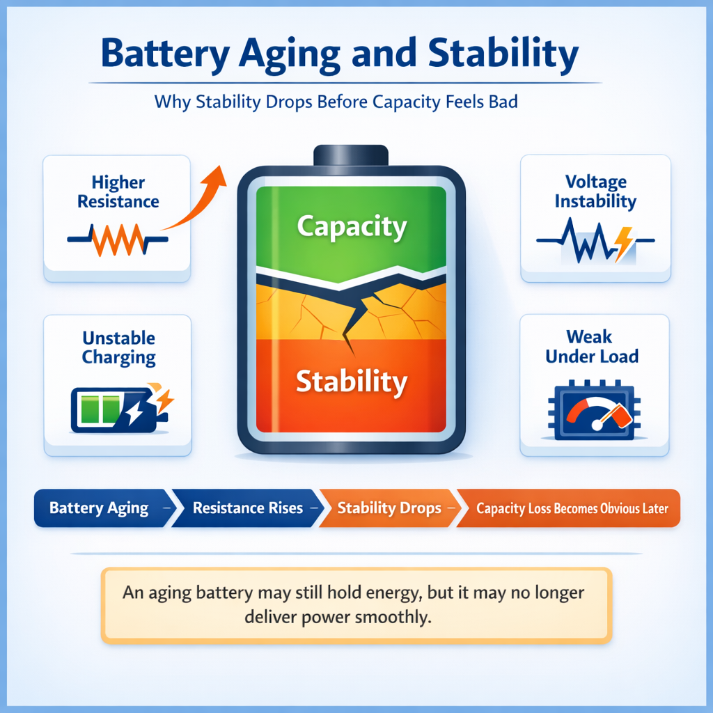 Why Battery Aging Affects Stability Before It Affects Capacity