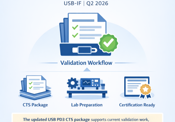 USB-IF Updates USB PD3 CTS Q2 2026 Package for Compliance Validation