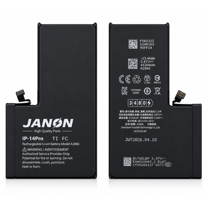 Janon [Diagnostic] iPhone 14 Pro Battery A2866 | 3600mAh High Capacity Wholesale Supplier