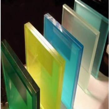 China factory manufacturing cheap high quality colored safety laminated glass for buildings