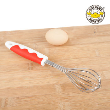 Plastic handle stainless steel whisk egg beater