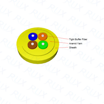 Round Indoor Drop Cable Indoor distribution cable; Riser Cable; G657B3 LSZH Tight buffer fiber cable