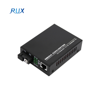 Gigabit 10/100M Ethernet Single SC/UPC Fiber Port Optical Fiber Media Converter