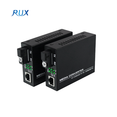 Gigabit 10/100M Ethernet Single SC/UPC Fiber Port Optical Fiber Media Converter