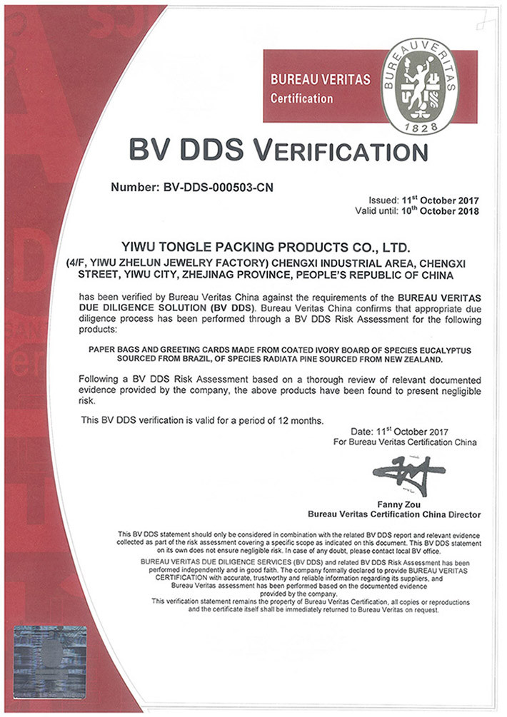 BUREAU VERITAS CERTIFICATE BV DDS-ÜBERPRÜFUNG