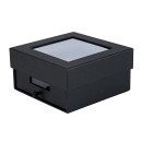 Luxus benutzerdefinierte schwarze Geschenkboxen für echte Ledergürtel in Tongle Verpackung