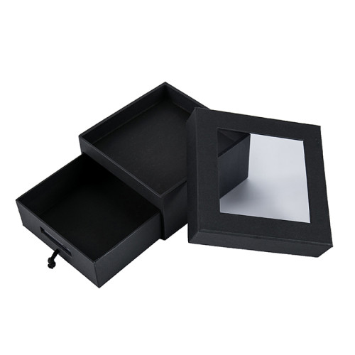 Luxus benutzerdefinierte schwarze Geschenkboxen für echte Ledergürtel in Tongle Verpackung
