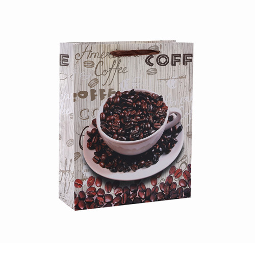 Hochwertige Kaffee Verpackung Papiertüte für Coffee Shop mit 4 Designs Assorted in Tongle Verpackung