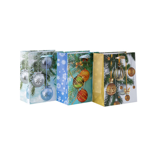 Neue kommende attraktive Art-Papierweihnachtstasche auf Verkauf mit 3 Auslegungen sortierte in der Tongle-Verpackung