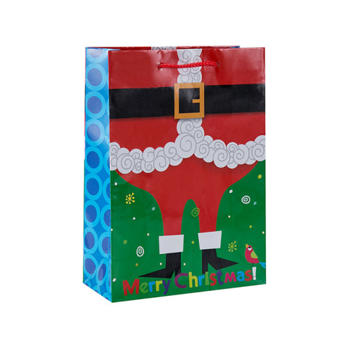 素敵なオフセット印刷クリスマスギフト包装袋は、4つのデザインでは、Tongleパッキングで揃えて