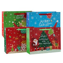 Роскошный рождественский подарок подарочный пакет с 4 дизайнами, сортированными в Tongle Packing