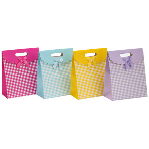 Bolso de papel de encargo del caramelo del regalo del velcro con 4 diseños clasificados en embalaje de la llave