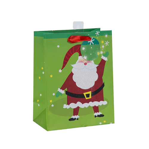 最新販売優れた品質ファンシーデザインペーパークリスマスギフトバッグ4つのデザインでは、トングパッキングで盛り合わせ