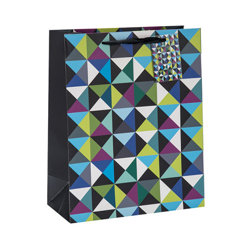 Modisches abstraktes Muster faltbare Band-Griff-Geschenk-Papiertüte in der Tongle-Verpackung
