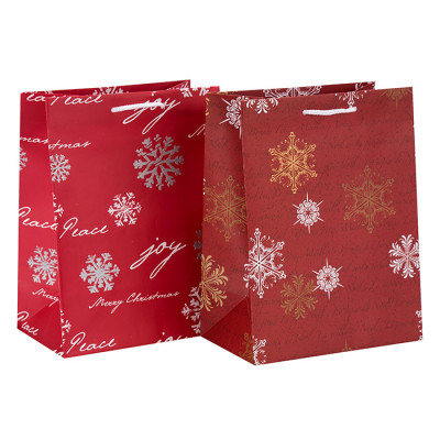 Новый дизайн Декоративные горячего тиснения Рождественский подарок бумажный пакет пакет в Tongle упаковки
