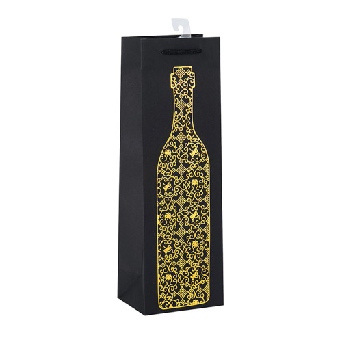 卸売ホットスタンプシングルボトルは、ワインの紙袋は、タングルパッキングでパッキング
