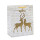 Bolso de papel personalizado Logotipo de la bolsa de regalo Bolsa de papel de la Navidad con diferente tamaño con 3 diseños surtido en embalaje de la llave