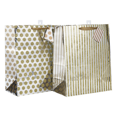 カスタムリボンは、2つのデザインと異なるサイズの優れたデザインの紙袋を処理するTongleパッキングで盛り合わせ