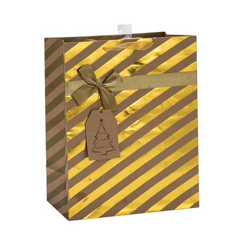 ポータブルクリスマスギフトパッキング2種類のデザインと異なるサイズの美しい印刷用紙バッグは、Tongleパッキングで盛り合わせ