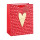Estampado en caliente feliz Día de San Valentín 3D bolsas de regalo del corazón con 2 diseños surtidos en Tongle Packing