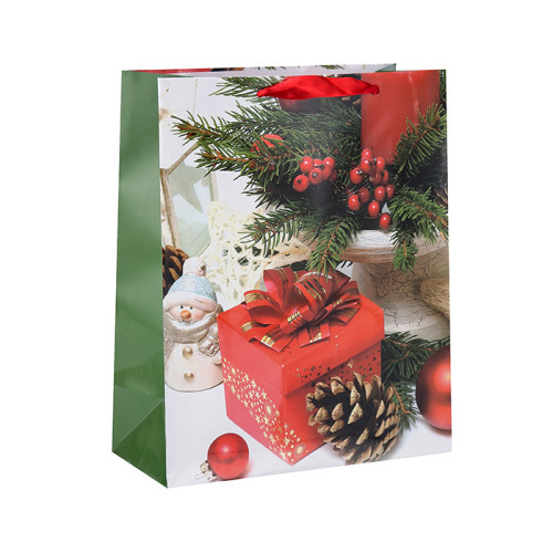 卸売業クリスマスドローストリングギフト紙パッキングバッグのTongleパッキング