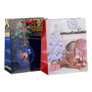 Hohe Qualität Frohe Weihnachten Geschenk Papier Verpackung Tasche mit Griffen in Tongle Verpackung