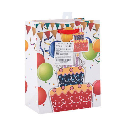 Großhandelsheißes verkaufendes Pappglückliches Geburtstags-Geschenk-Papier-Verpackungs-Beutel in der Tongle-Verpackung