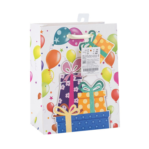 Großhandelsheißes verkaufendes Pappglückliches Geburtstags-Geschenk-Papier-Verpackungs-Beutel in der Tongle-Verpackung