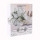 Bolso de papel blanco del regalo del brillo romántico del estilo de la flor de la cartulina con 4 diseños clasificados en embalaje de la llave