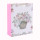 Sac de cadeau de papier de poignée de ruban de conception de fleur de carton blanc avec 4 conceptions assorties dans l'emballage de Tongle