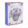 Sac de cadeau de papier de poignée de ruban de conception de fleur de carton blanc avec 4 conceptions assorties dans l'emballage de Tongle