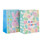 Factory Price Eco-Friendly Material Recycled Customized Paper Bag with Different Size with 2 Designs Assorted in Tongle Packing