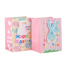 Custom Blue Fantastic Pattern Wholesale Unique Design Paper Bag  with 2 Designs Assorted in Tongle Packing