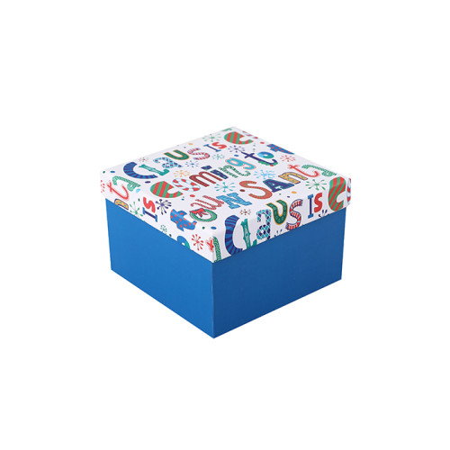 Custom Christmas gift pack square paper gift boxes with 3 pcs per set in Tongle Packing