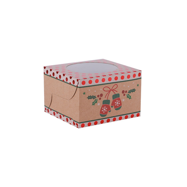 No Glue Assembly By Yourself Folding Gift Boxes Treat Boxes Favor Boxes Chocolate Boxes Made of Brown Kraft Paper With PVC Window In Tongle Packing