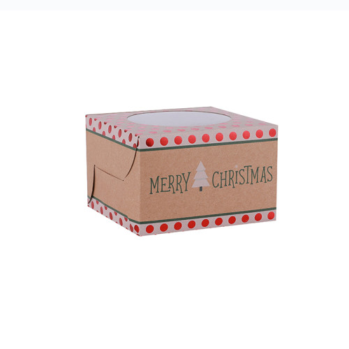 No Glue Assembly By Yourself Folding Gift Boxes Treat Boxes Favor Boxes Chocolate Boxes Made of Brown Kraft Paper With PVC Window In Tongle Packing