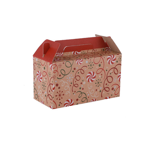 300gsm Brown Kraft Paper made DIY folding boxes with 4c Printing and White Ink Printing With PVC Window