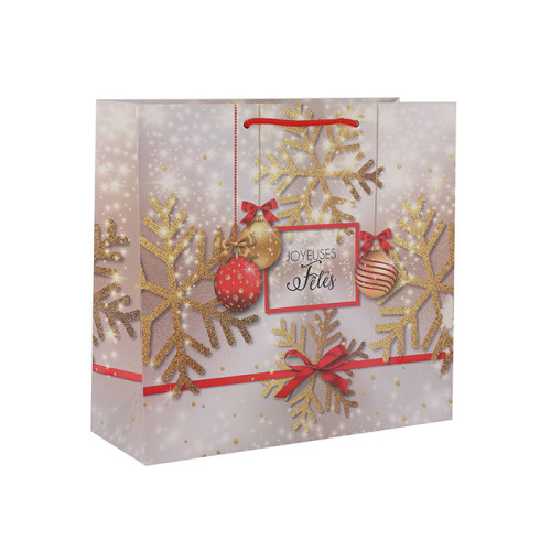 Joyeuses Fetes Fashion Design China Gift Paper Bag Manufactures Premium Quality Christmas Paper Shopping Bags In TONGLE PACKING