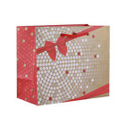 Red Bow Design Different Size Lux Everyday Shopping Custom Print Paper Bags
