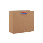 Natural Color Horizental Kraft Paper Bags Printed French Flag 3 Colors Euro Tote Bags In TONGLE PACKING